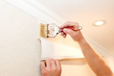 Pose de papier peint à Gruffy — revêtements muraux et toiles de verre